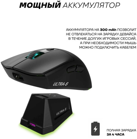 Мышь Ultra-S ULTMICE11-WD139-1-Combo1 черный
