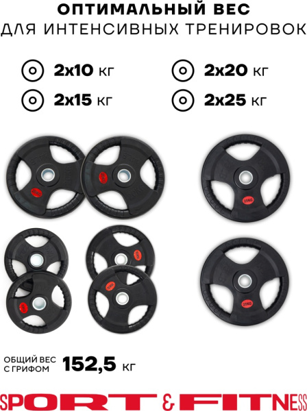 Штанга разборная Sport&Fitness SFBbFZ18-140 180 см