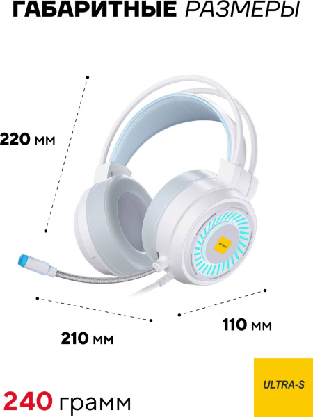 Наушники Ultra-S ULTHPH03 белый