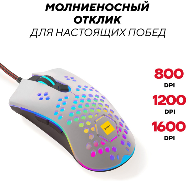 Мышь Ultra-S ULTMICE08-2 белый