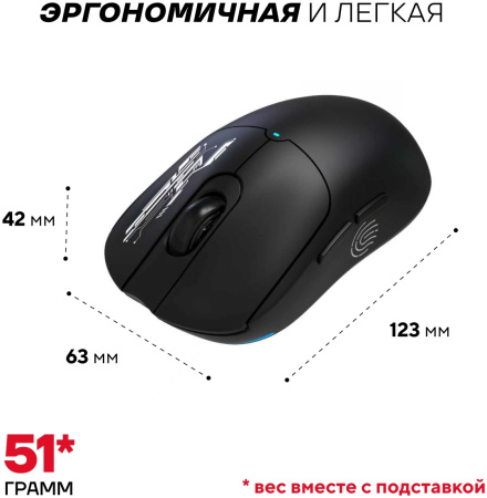 Мышь Ultra-S ULTMICE10-GWH108-2 черный