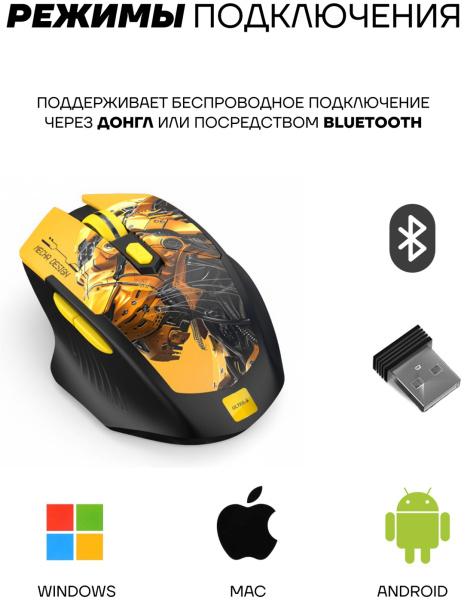 Мышь Ultra-S ULTMICE10-M100 желтый