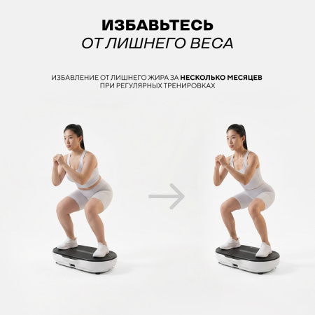 Виброплатформа Sport&Fitness горизонтальная VP011 белая