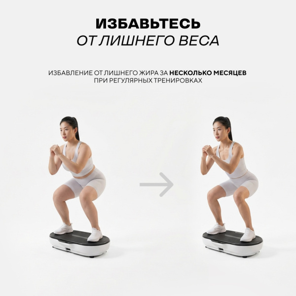 Виброплатформа Sport&Fitness горизонтальная VP011 белая