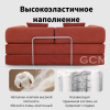 Хлопок и лён Тканевый диван красный