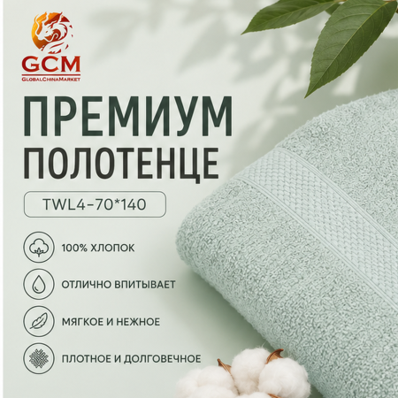 Полотенце  100% хлопок от GCM TWL-4