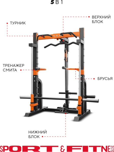Силовой тренажер Силовой комплекс Sport&Fitness SF-KT-001Combo01