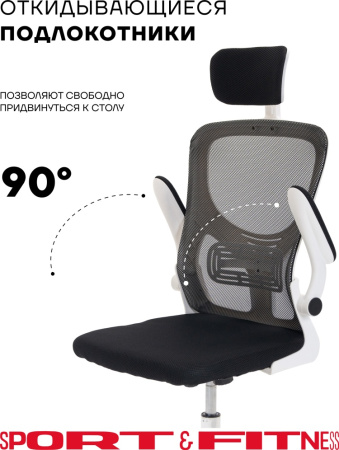 Офисное кресло Sport&Fitness SFBRCS20W, белый, серый