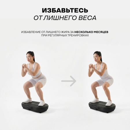 Виброплатформа Sport&Fitness горизонтальная VP011 черная