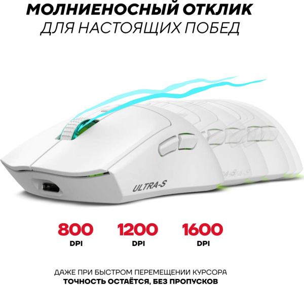 Мышь Ultra-S ULTMICE11-WD139-1 белый