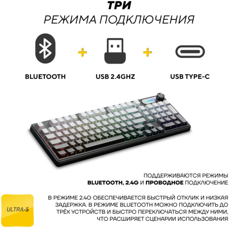 Клавиатура Ultra-S ULTKB03 серый