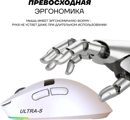 Мышь Ultra-S ULTMICE12-GWH102-1 белый