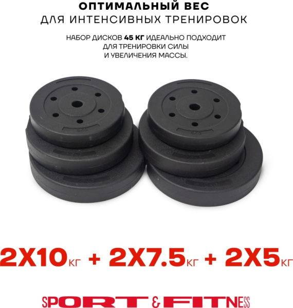 Диск Sport&Fitness SFBRD0014 45 кг