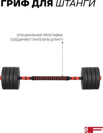 Набор гантелей Sport&Fitness разборная 15 кг