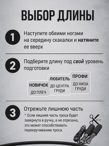 Скакалка спортивная скоростная чёрный