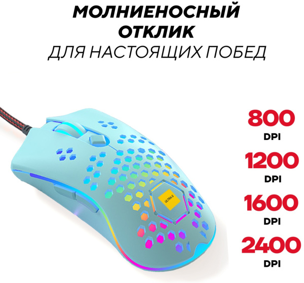 Мышь Ultra-S ULTMICE08 голубой