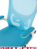 Офисное кресло Sport&Fitness SFBRCS20W, белый, голубой
