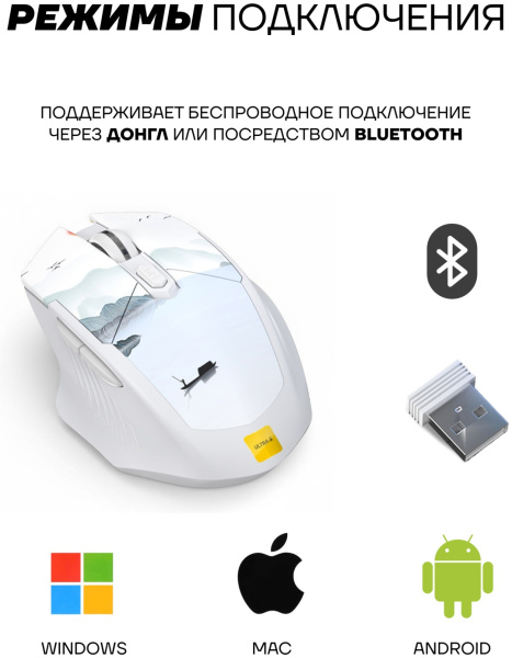 Мышь Ultra-S ULTMICE10-2-M100 белый