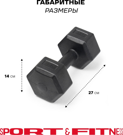 Гантель Sport&Fitness неразборная 8 кг