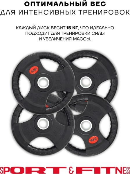Диск Sport&Fitness SFBRD003-15x4 15 кг