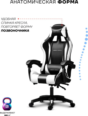 Игровое кресло Sport&Fitness SFBRGC14, белый, черный